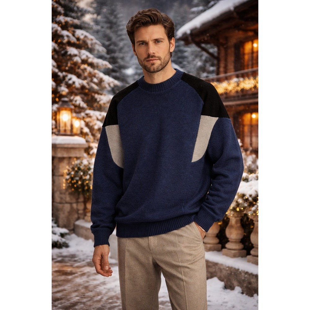 Burton Snowboards Men's Wool Blend‎ Sweater Colorblock SZ Medium Luxury HYYGGE